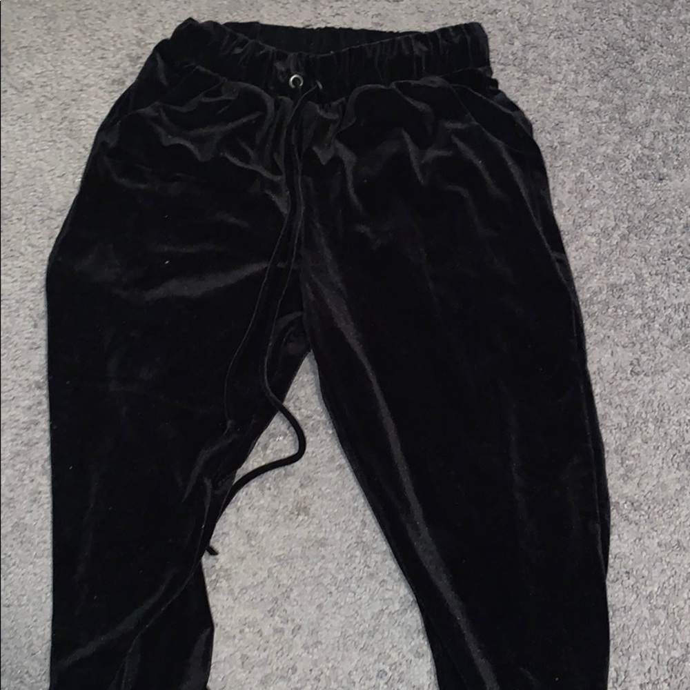 Black Velvet Joggers!